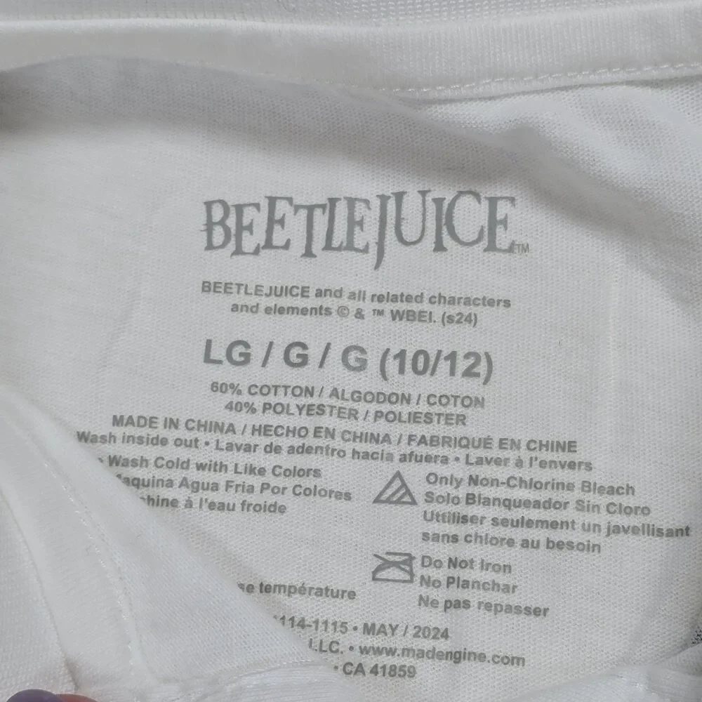NWT Beetlejuice Girls Northanger School Dress Uniform Size L 10/12 Costume